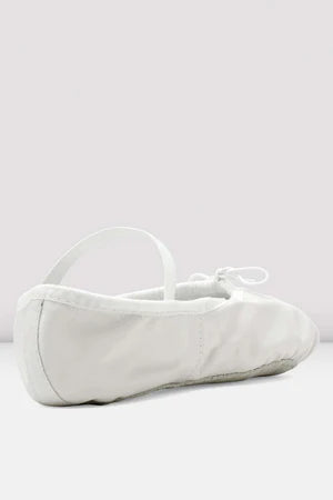 Ladies Dansoft Leather Ballet- White