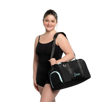 Dance Duffle- Black + Mint