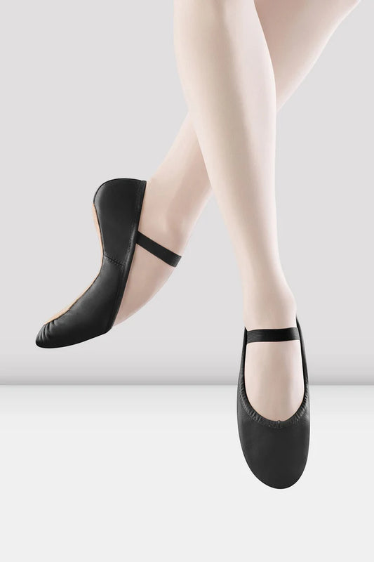 Ladies Dansoft Leather Ballet- Black