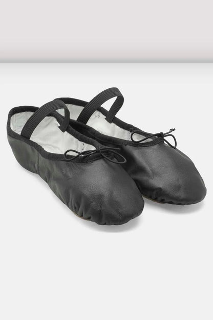 Kids Dansoft Leather Ballet- Black