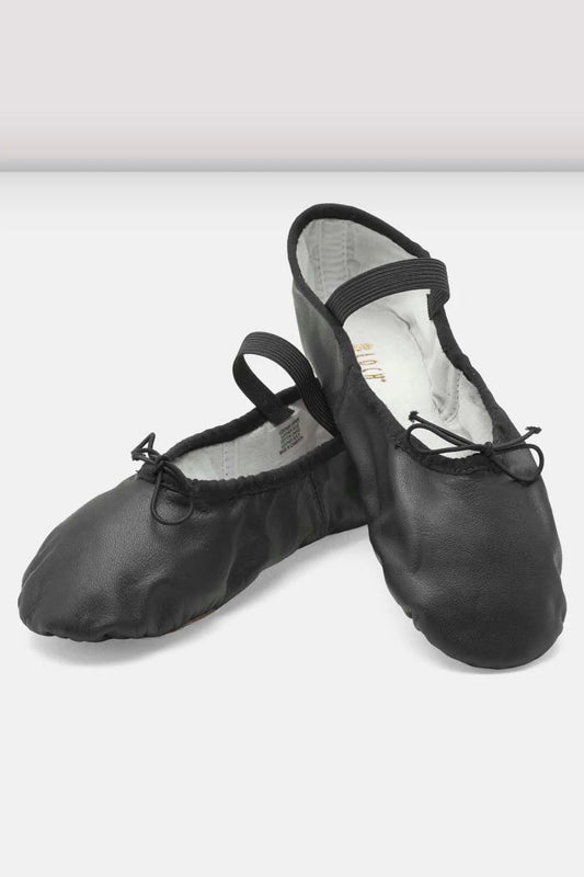 Kids Dansoft Leather Ballet- Black