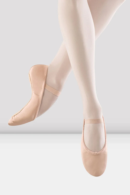 Ladies Dansoft Leather Ballet- Pink