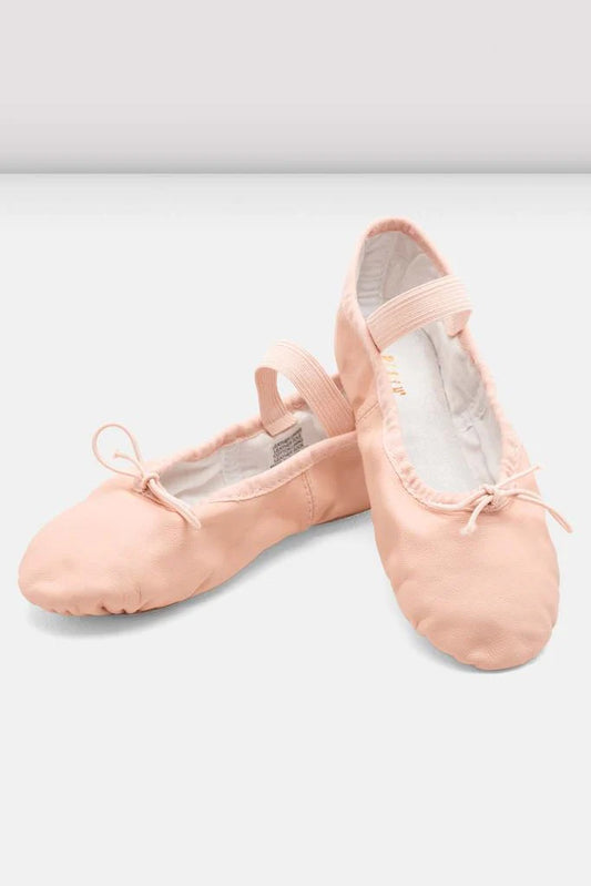 Kids Dansoft Leather Ballet- Pink