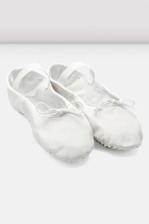 Kids Dansoft Leather Ballet- White
