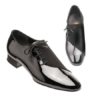 men's side lace black patent nubuck flexible split sole standard heel smooth