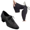 women's coach heather closed toe black lycra leather lace up flexible coaching practice international split sole