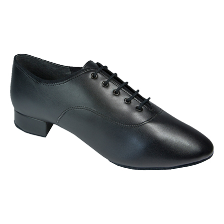men's contra black leather split sole flexible international standard heel lace up